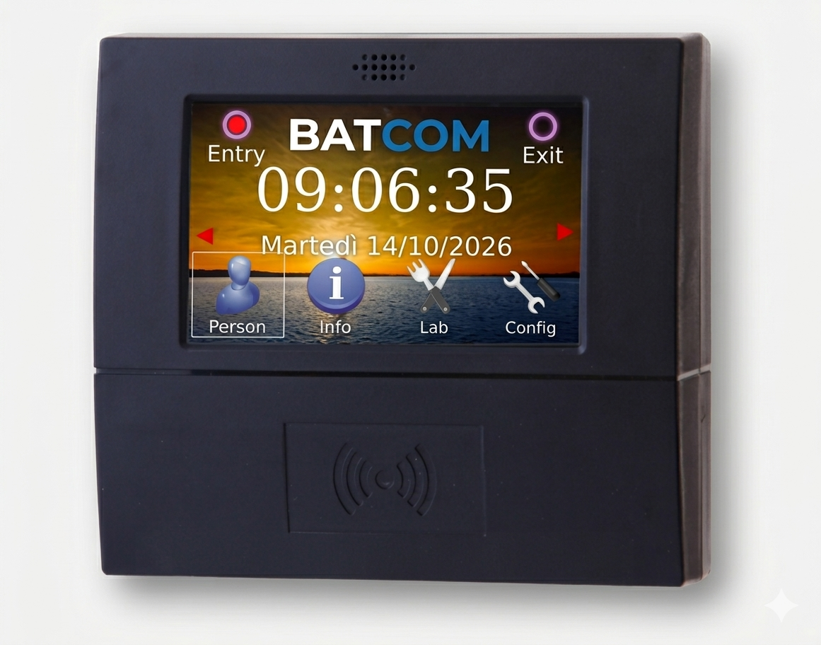 Terminale rilevazione presenze BATCOM BTCFC4PLUS badge RFID NFC Milano